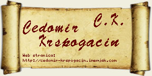 Čedomir Krspogačin vizit kartica